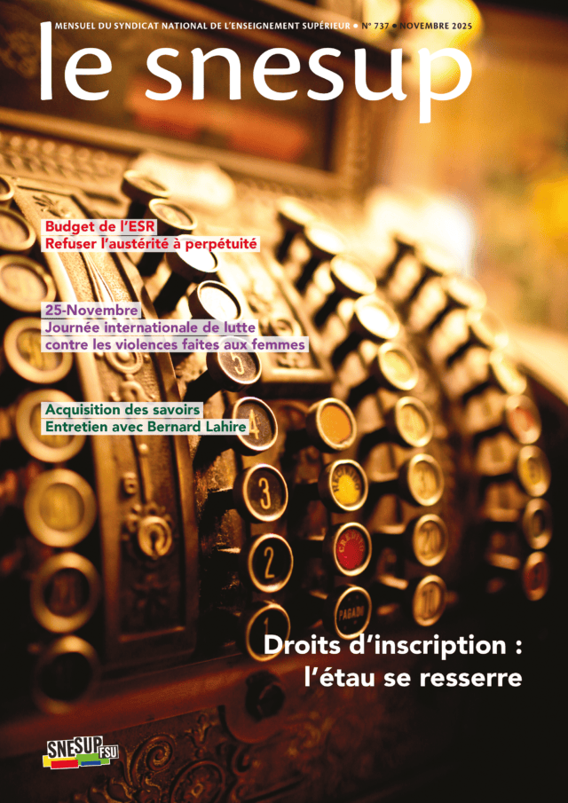 couverture du mensuel du SNESUP n°737